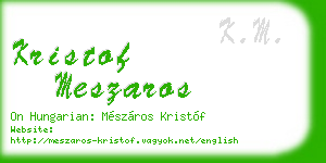 kristof meszaros business card